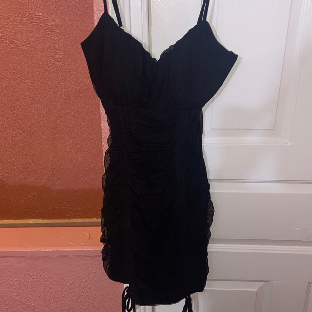 Windsor black lace mini dress